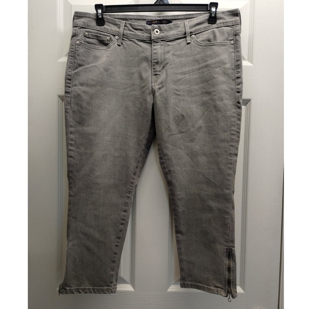 Levi's Original Women's Size 16 Gray Low Rise Skinny Cropped Capri Jeans